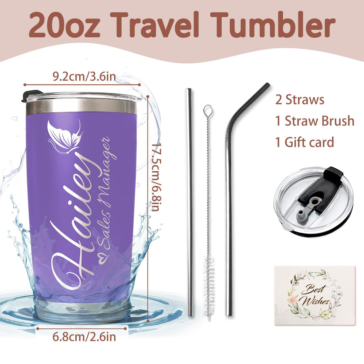 20 Oz Stainless Steel Tumbler Cup R448