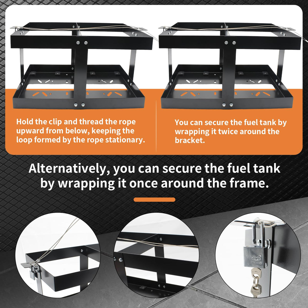 5 Gallon Fuel Jug Holder with Lock S34592
