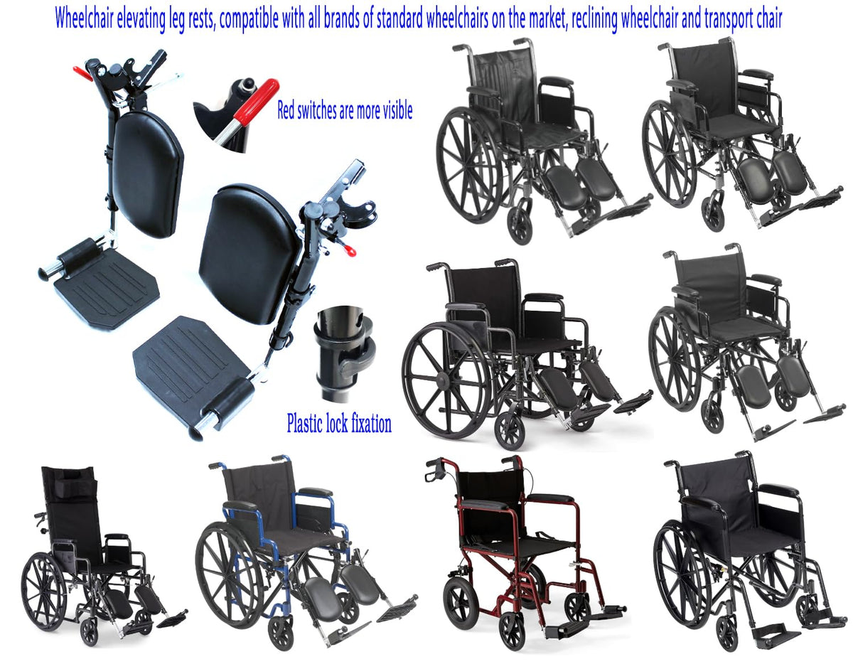 Wheelchair Elevating Legrests with Padded Calf Pads and Composite Footplates Z6992