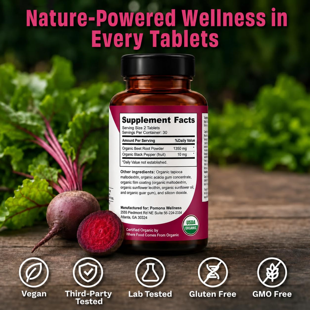 Organic Beetroot Supplement 60 Tabs V19241