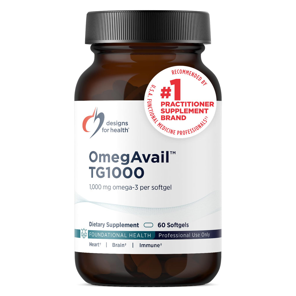 1000mg Omega-3 Fish Oil Softgels Lemon Flavor 60 Softgels J59054