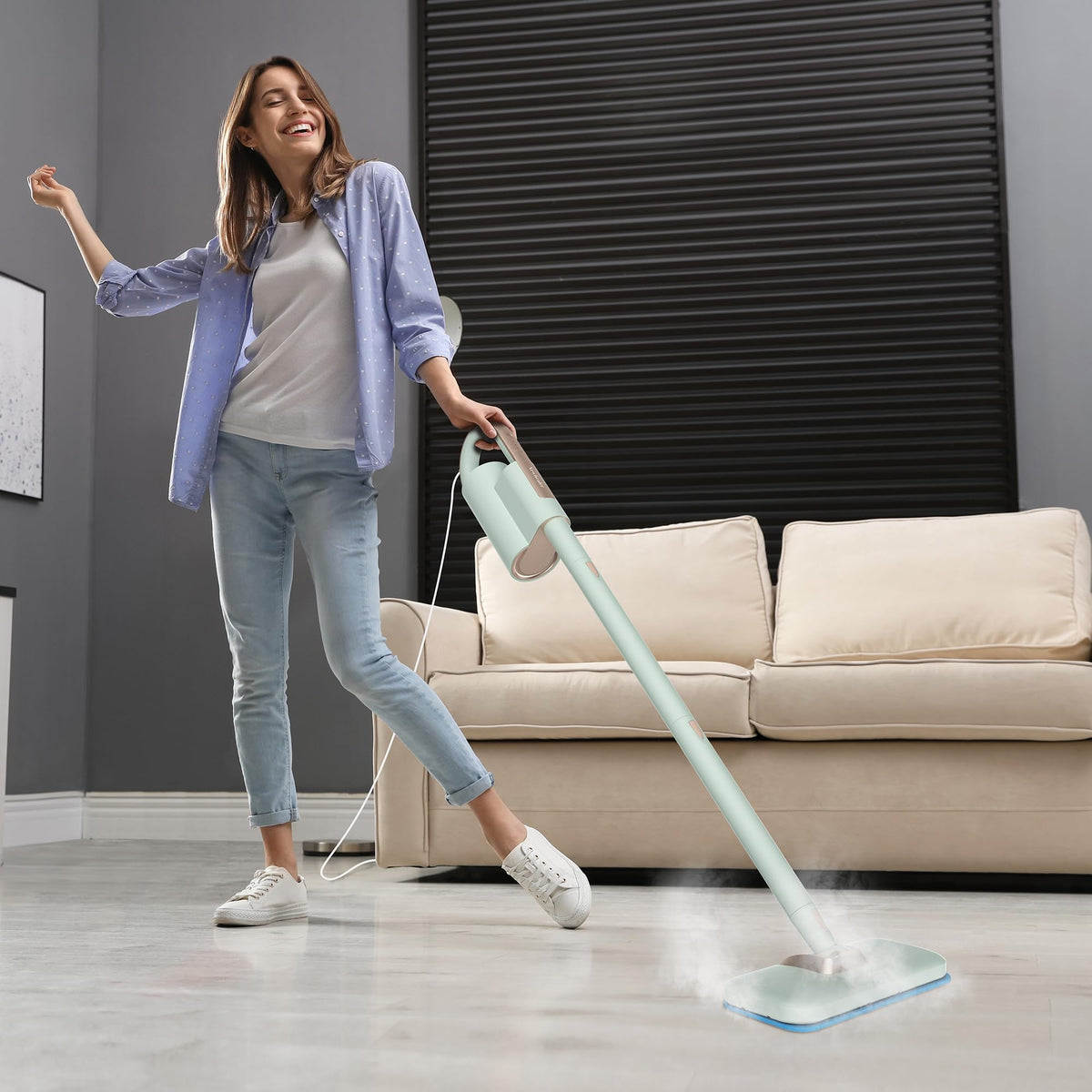 1200W Steam Mop & Handheld Cleaner G54861
