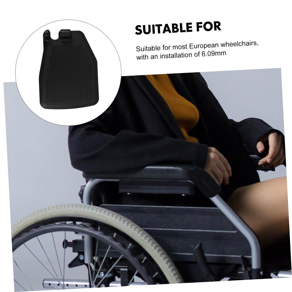 Black Wheelchair Foot Rest 1 Pair Replacement Footplates P717
