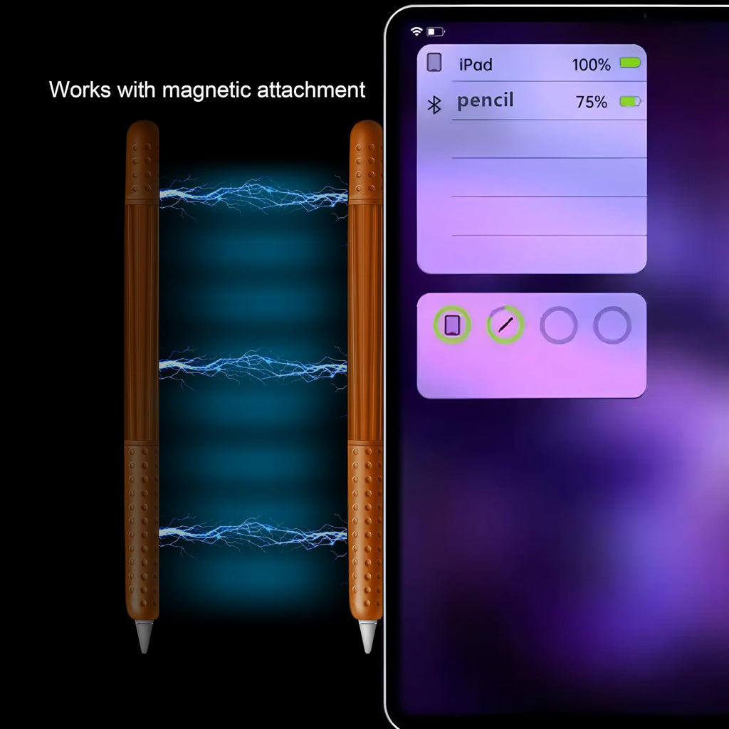 Silicone Case Cover Skin for Apple Pencil Brown Y69278