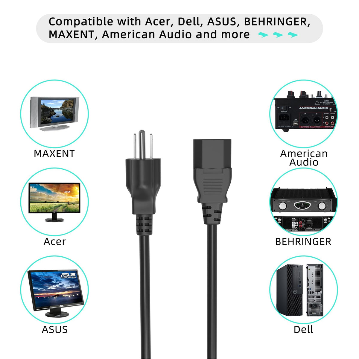 6ft AC Power Cord Cable R85636