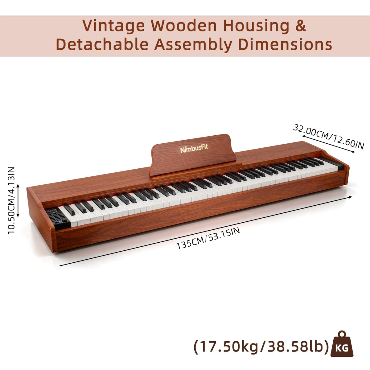 88 Keys Hammer Weighted Digital Piano V952