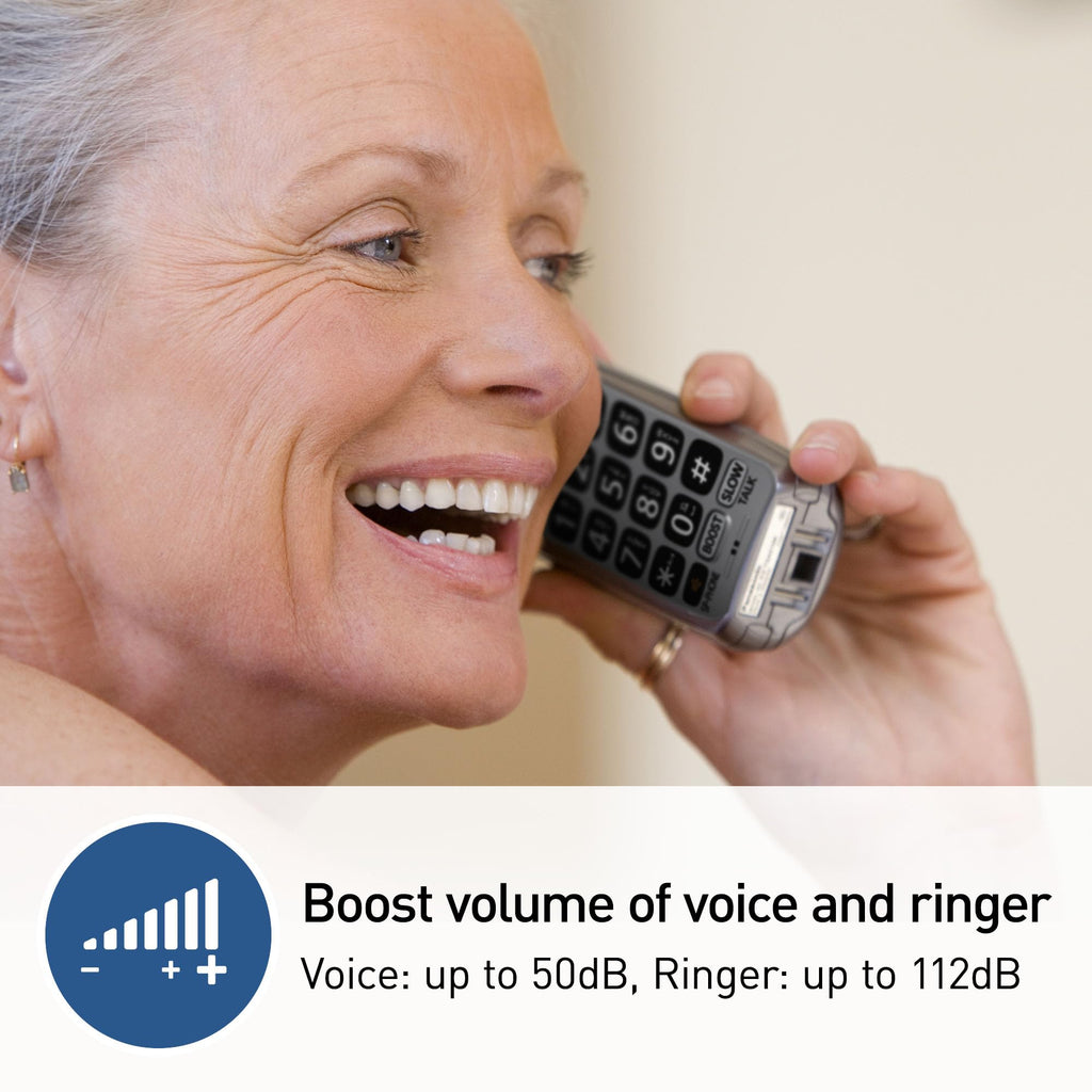 Amplified Cordless Phone with Slow Talk and Hearing Aid Compatibility A8805