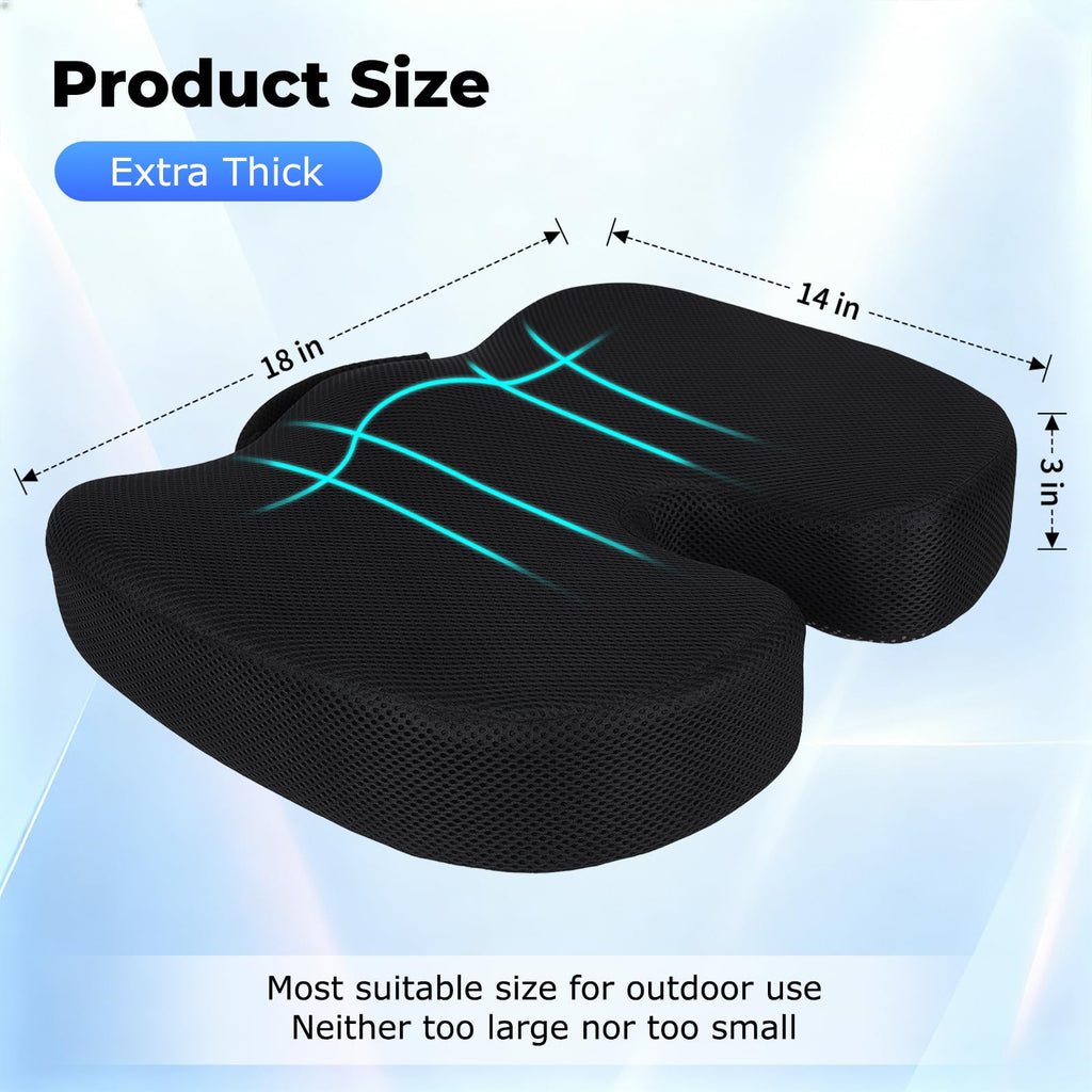 Breathable Mesh 18x14x3 inches Stadium Seat Cushions W990998