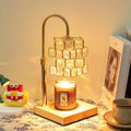 Candle Warmer Lamp with 2 Bulbs, Adjustable Dimmable Amber Glass W49730