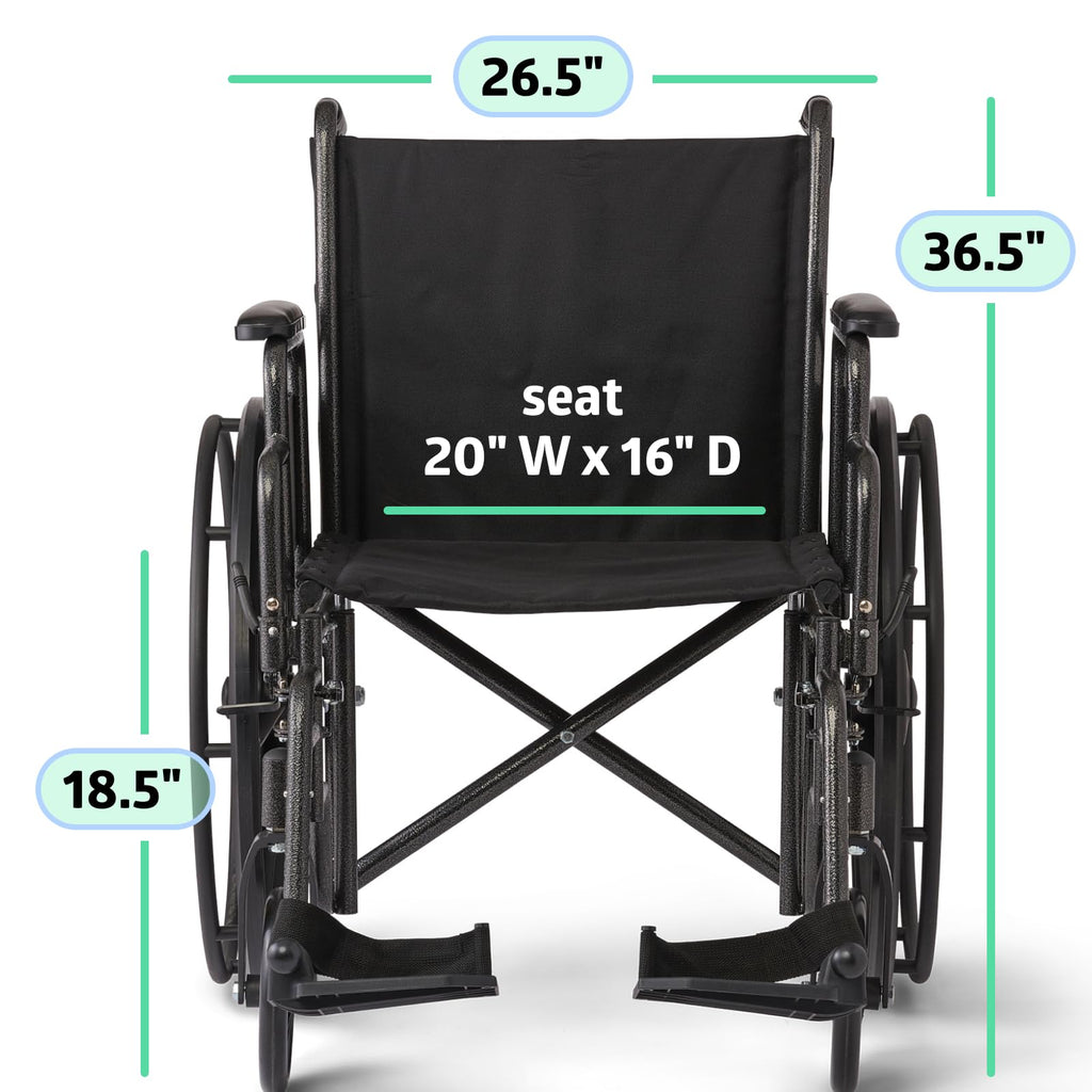 Folding Wheelchair with Swing-Back Desk-Length Arms and Swing-Away Footrests C79427