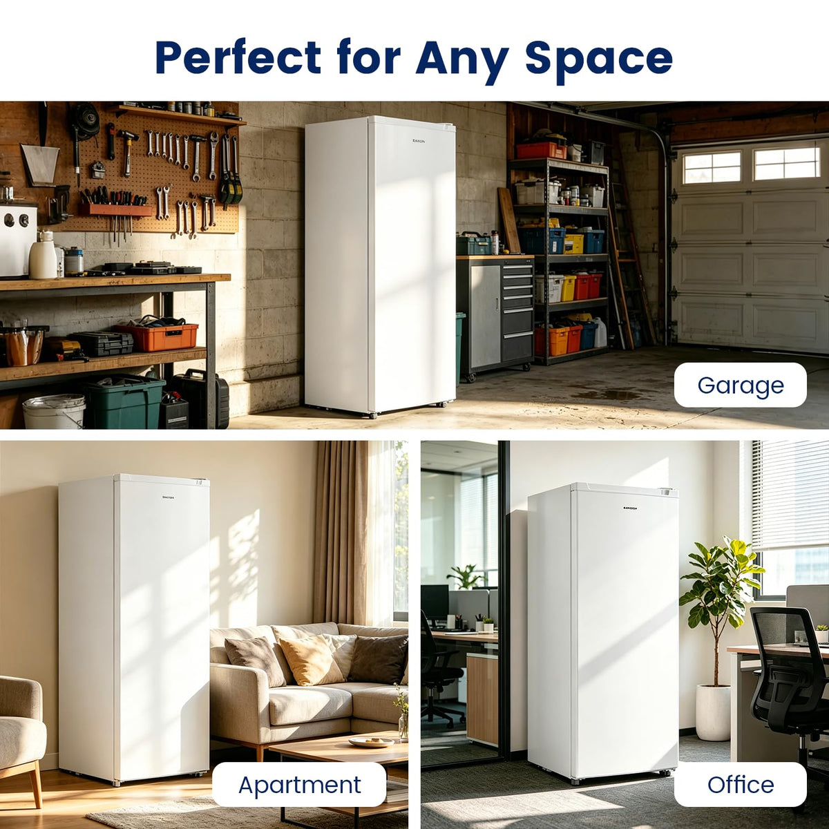 White 6.5 Cu.ft Upright Freezer O46129