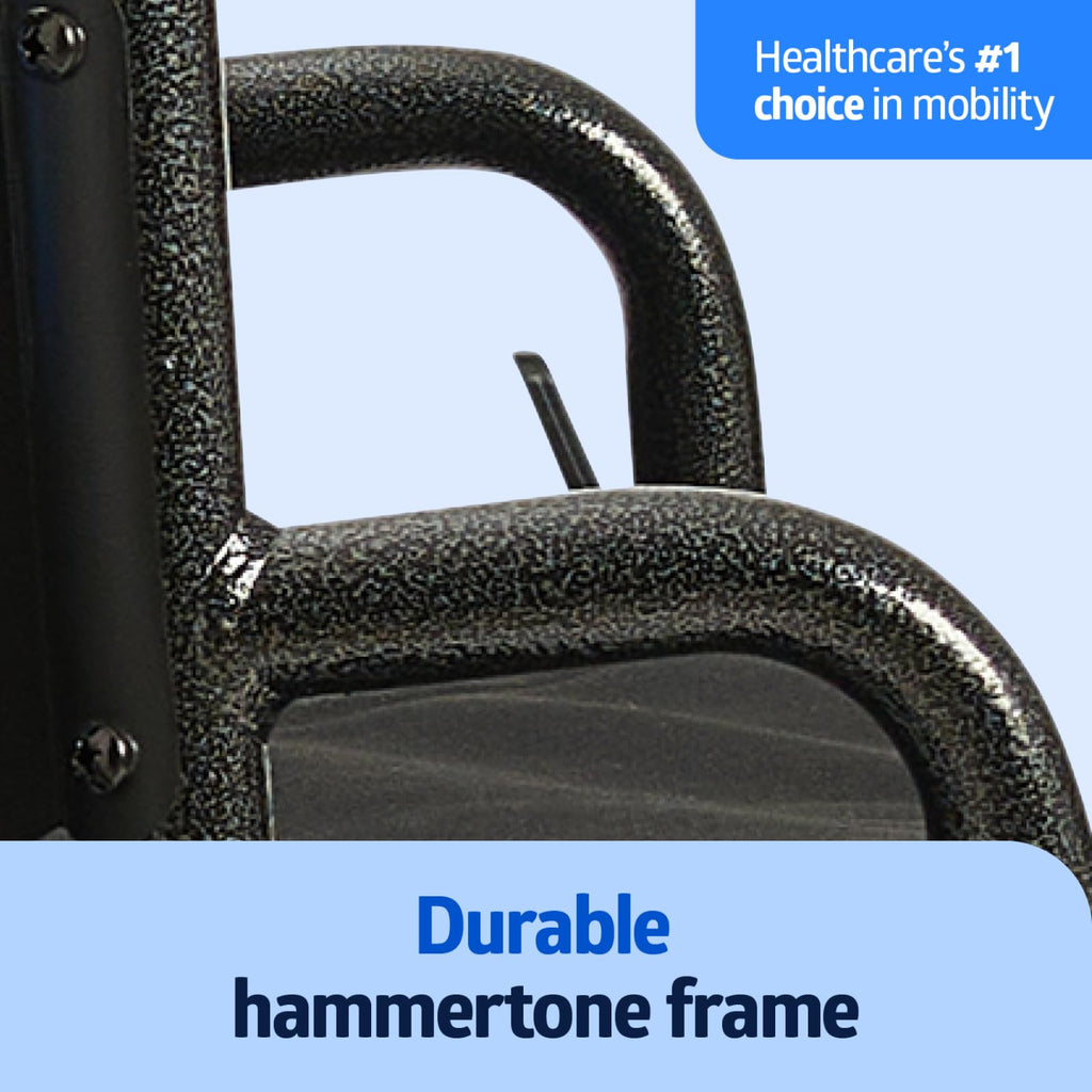 Folding Wheelchair with Swing-Back Desk-Length Arms and Swing-Away Footrests C79427