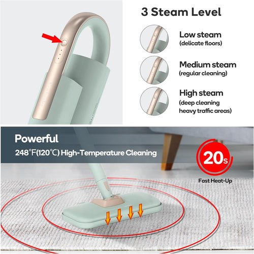 1200W Steam Mop & Handheld Cleaner G54861