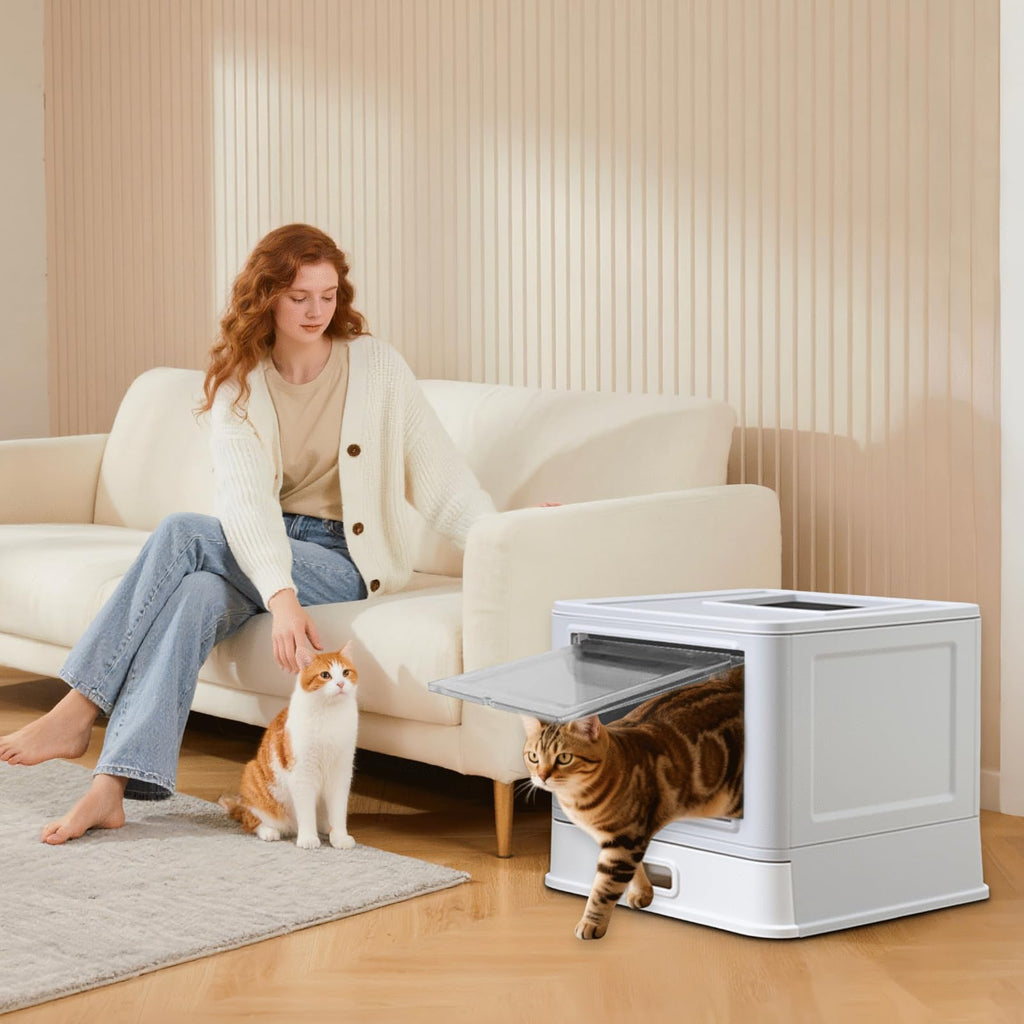 XL Stainless Steel Cat Litter Box with Drawer V6200