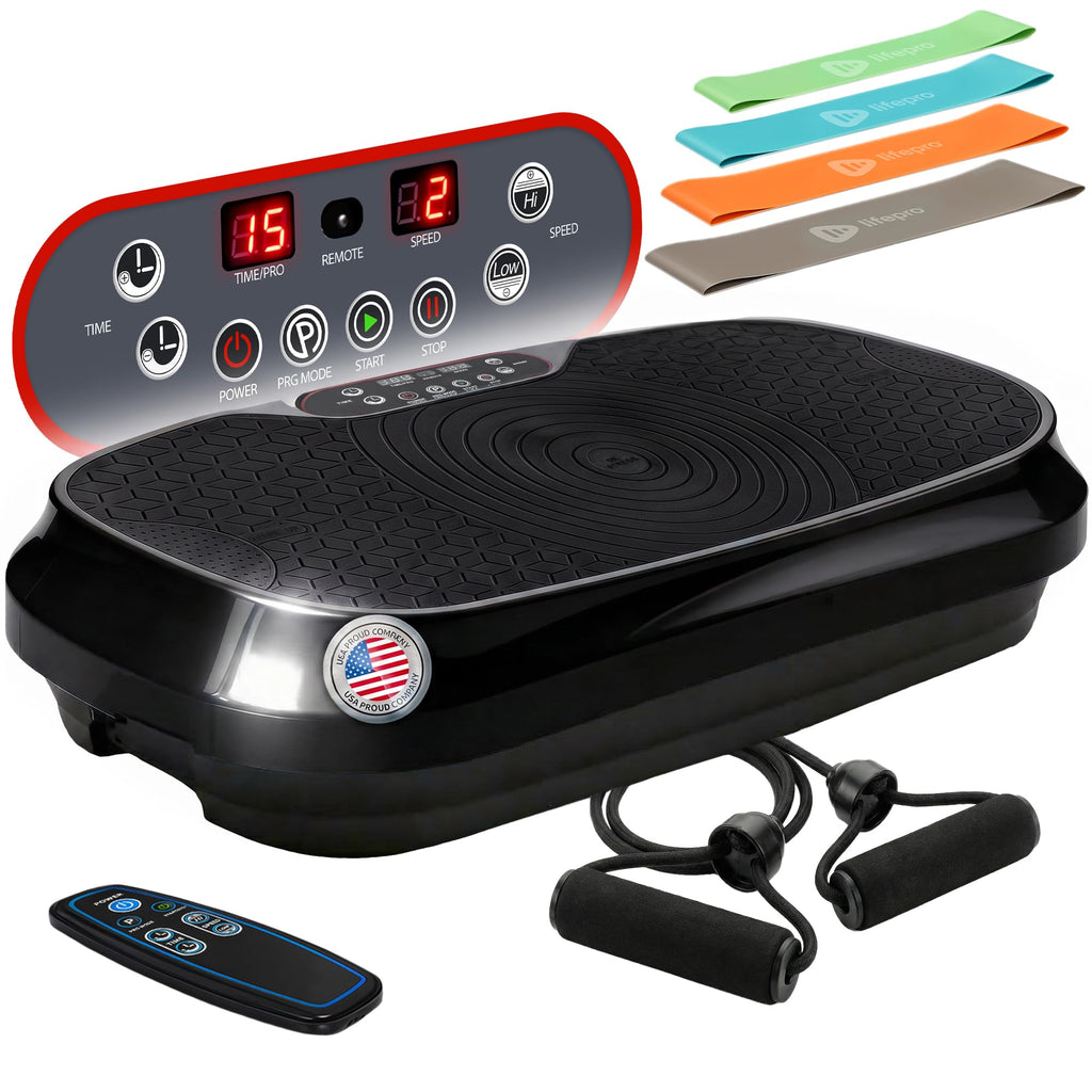 Mini Vibration Plate Exercise Machine with Resistance Bands C58184