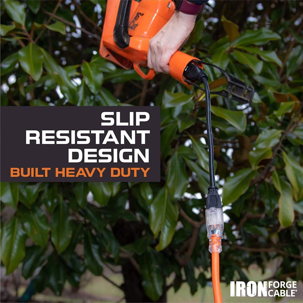10 Gauge Heavy Duty Extension Cord 100 Ft Orange SJTW Z45588