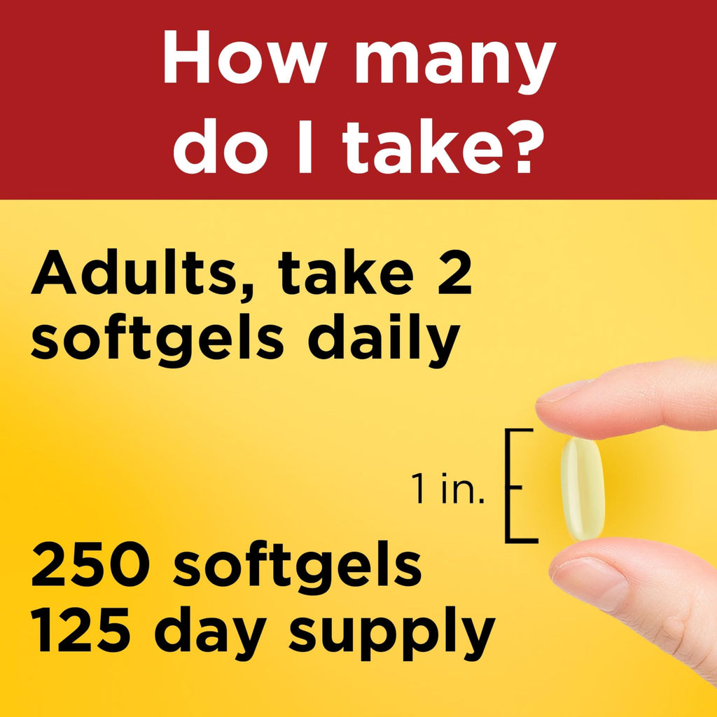 Fish Oil Omega 3 Supplements 1000mg Softgels R139394