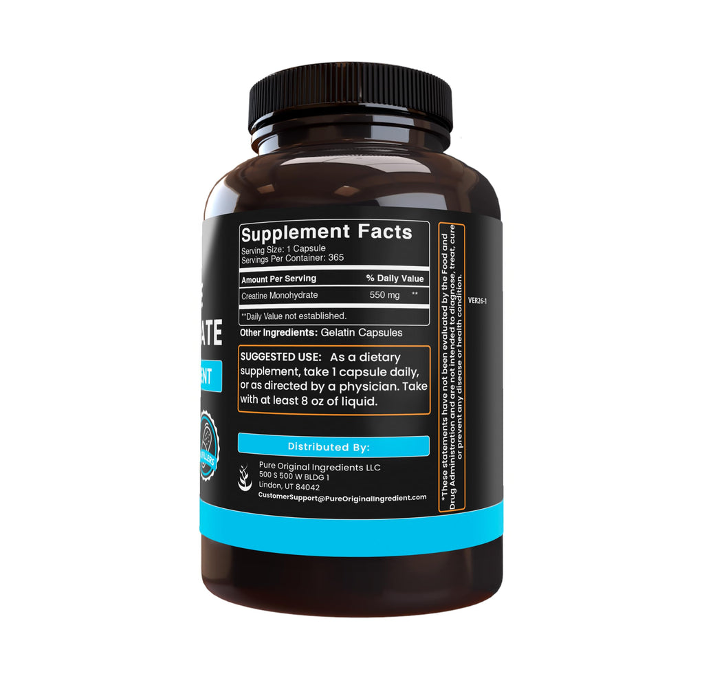 Creatine Monohydrate 365 Capsules V43383