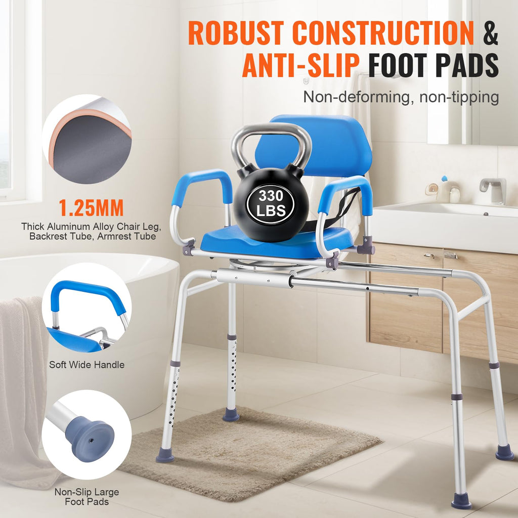 Sliding Tub Transfer Bench with 360 Degree Swivel Seat B309669