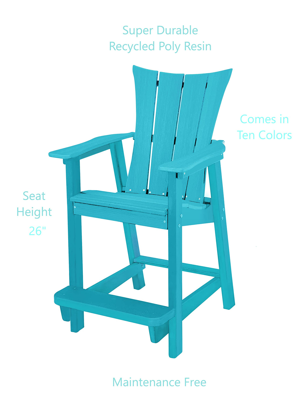 Teal Counter Height Outdoor Chair G734