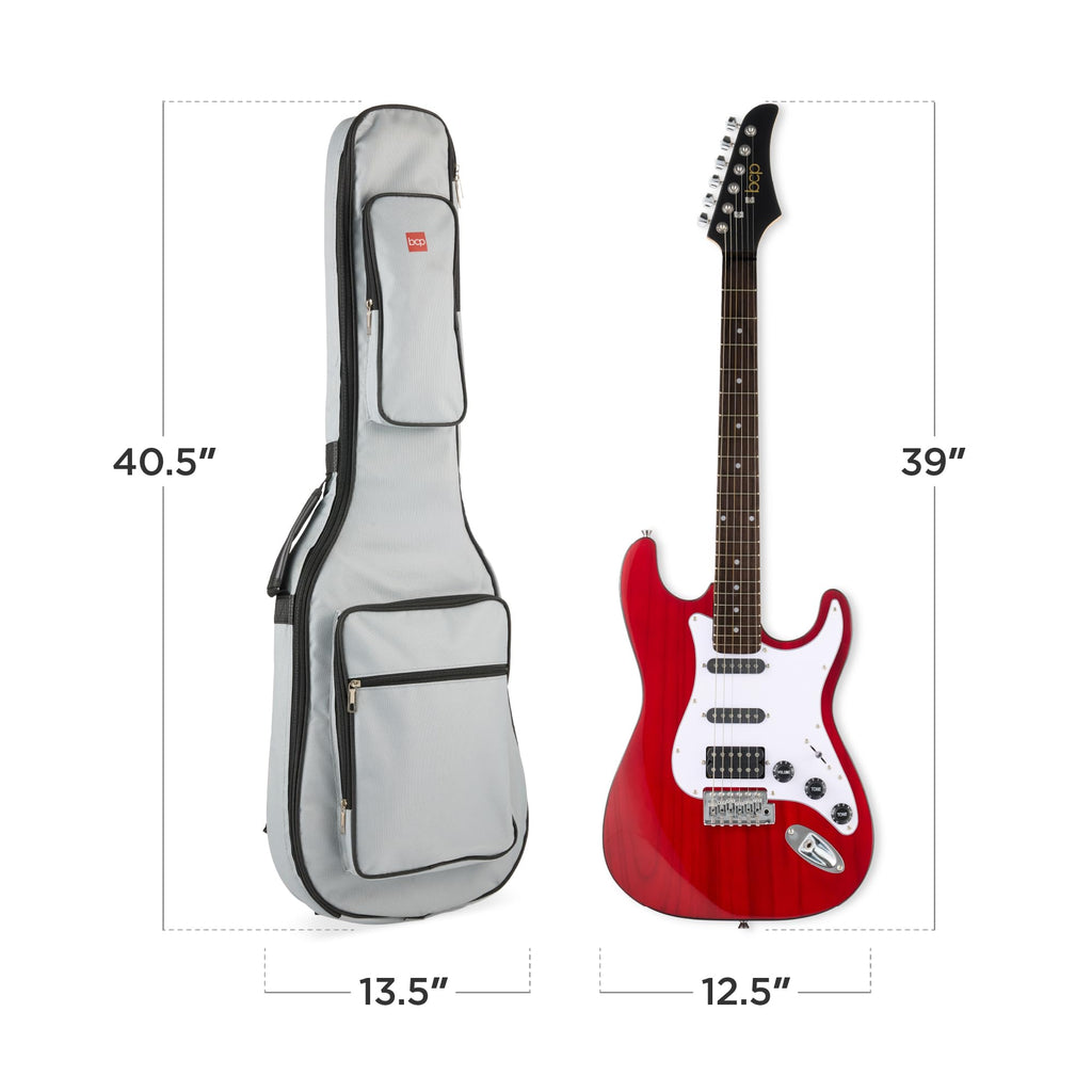Cherry Red White Electric Guitar Kit with Headphone Amp B511763