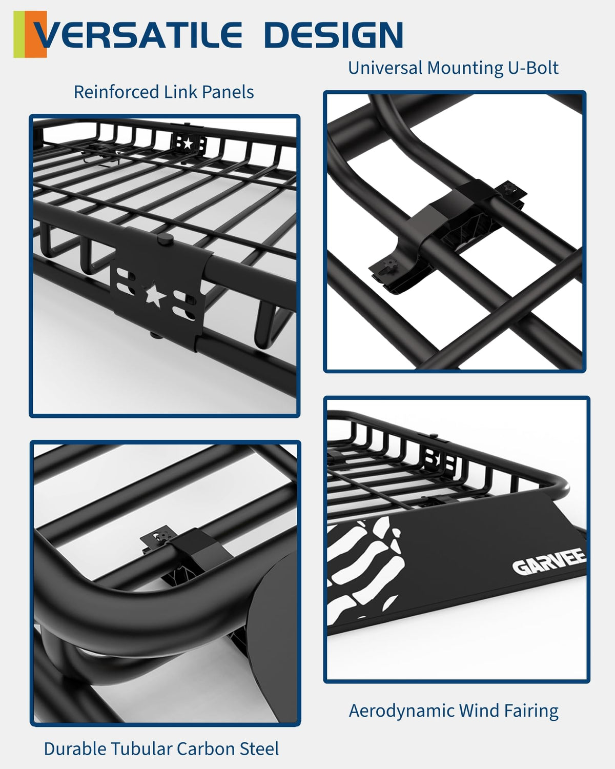 46" x 36" 200 Lbs Capacity Roof Rack Cargo Carrier Basket L115279