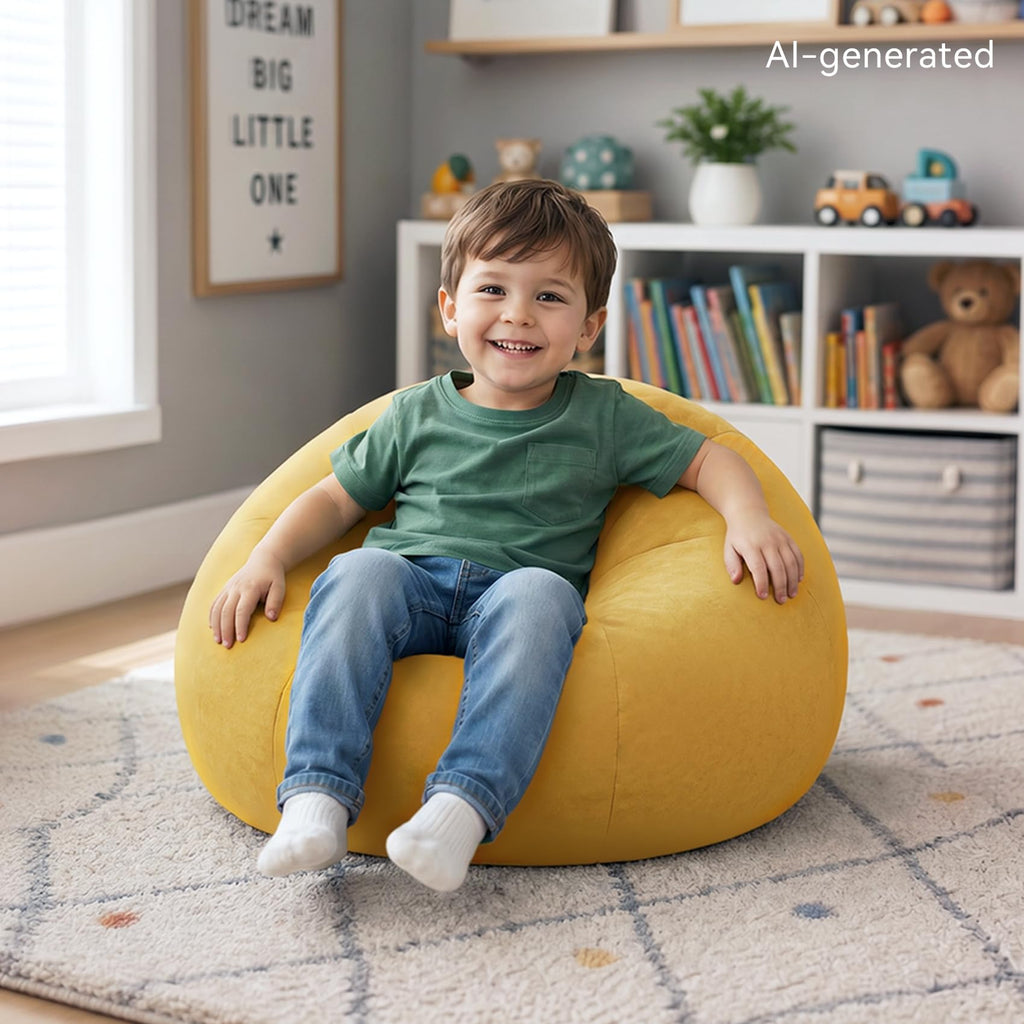 Kids Bean Bag Chair with Armrests F7842
