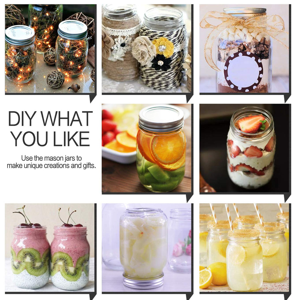16oz Regular Mouth Mason Jars 18 Pack V4634