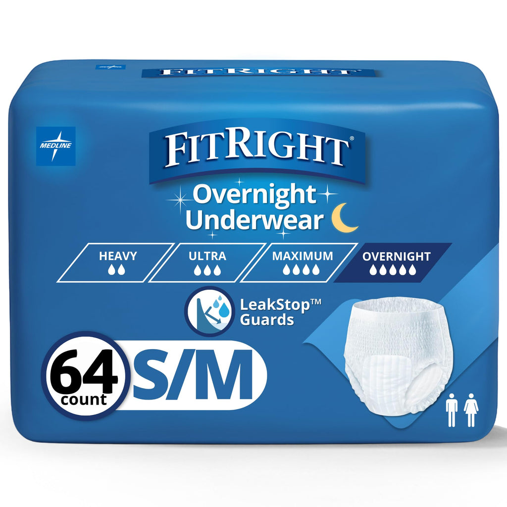 Small/Medium Disposable Pull-On Absorbent Underwear, 64 Count R53375