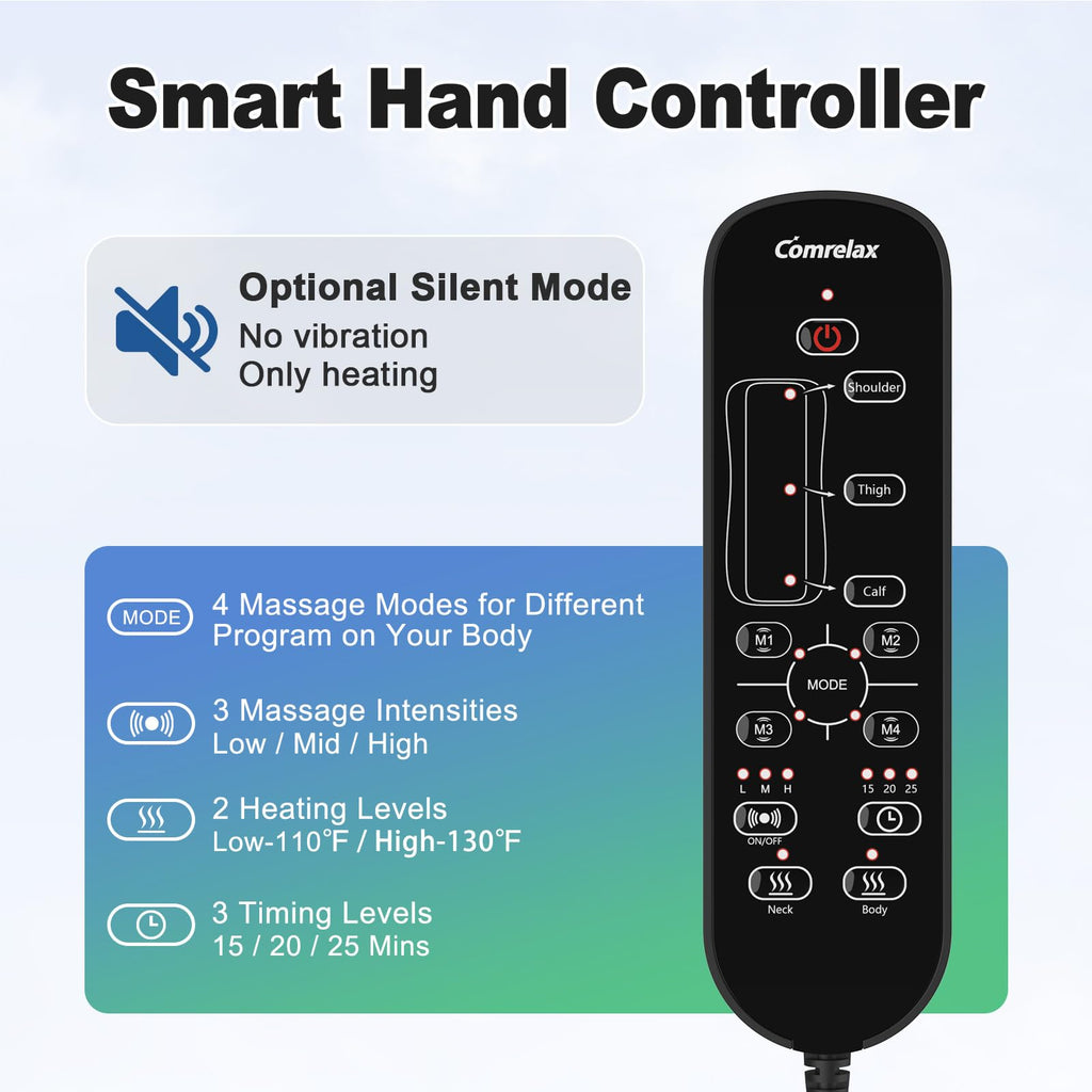 Vibration Massage Mat with Heat and Lumbar Support L38479