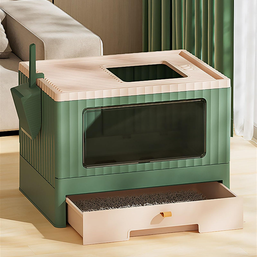 Foldable Cat Litter Box with Lid K9381
