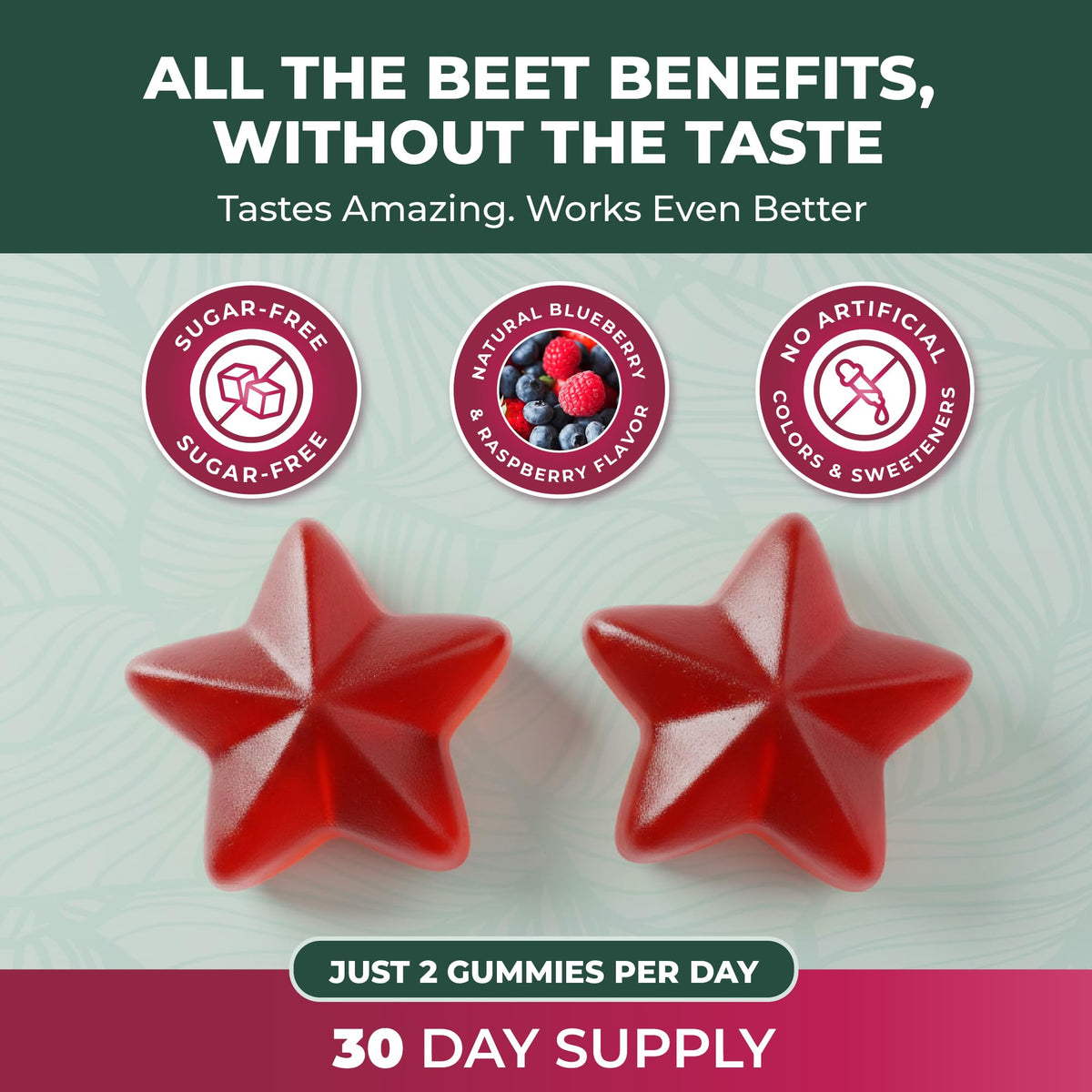 Beet Root Gummies 50:1 Extract Sugar Free Chews Vegan O588379