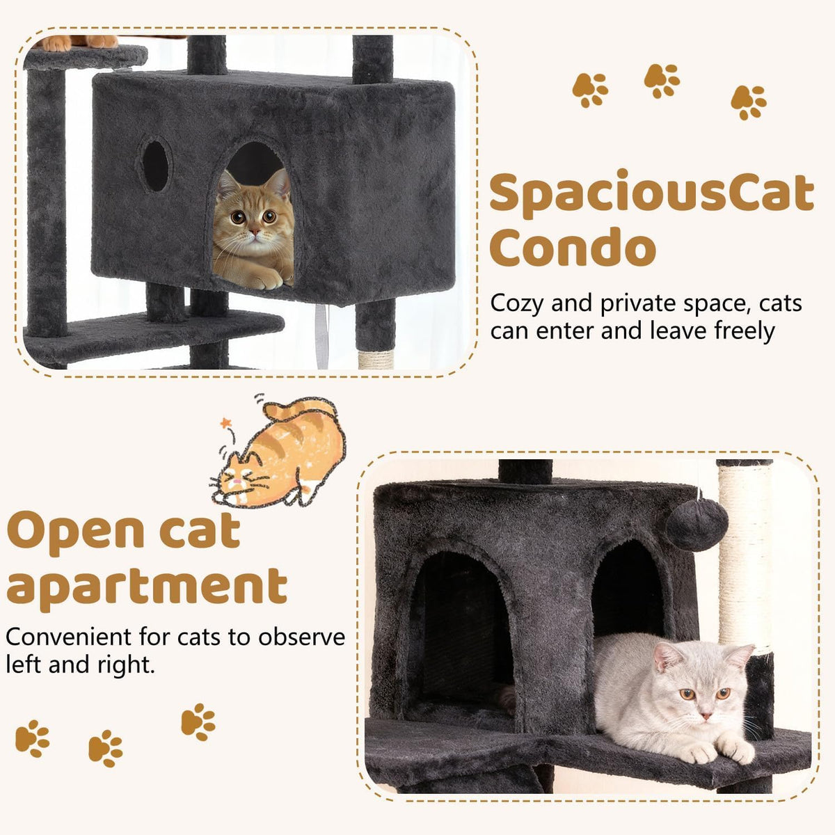 70" Multi-Level Cat Tree X376