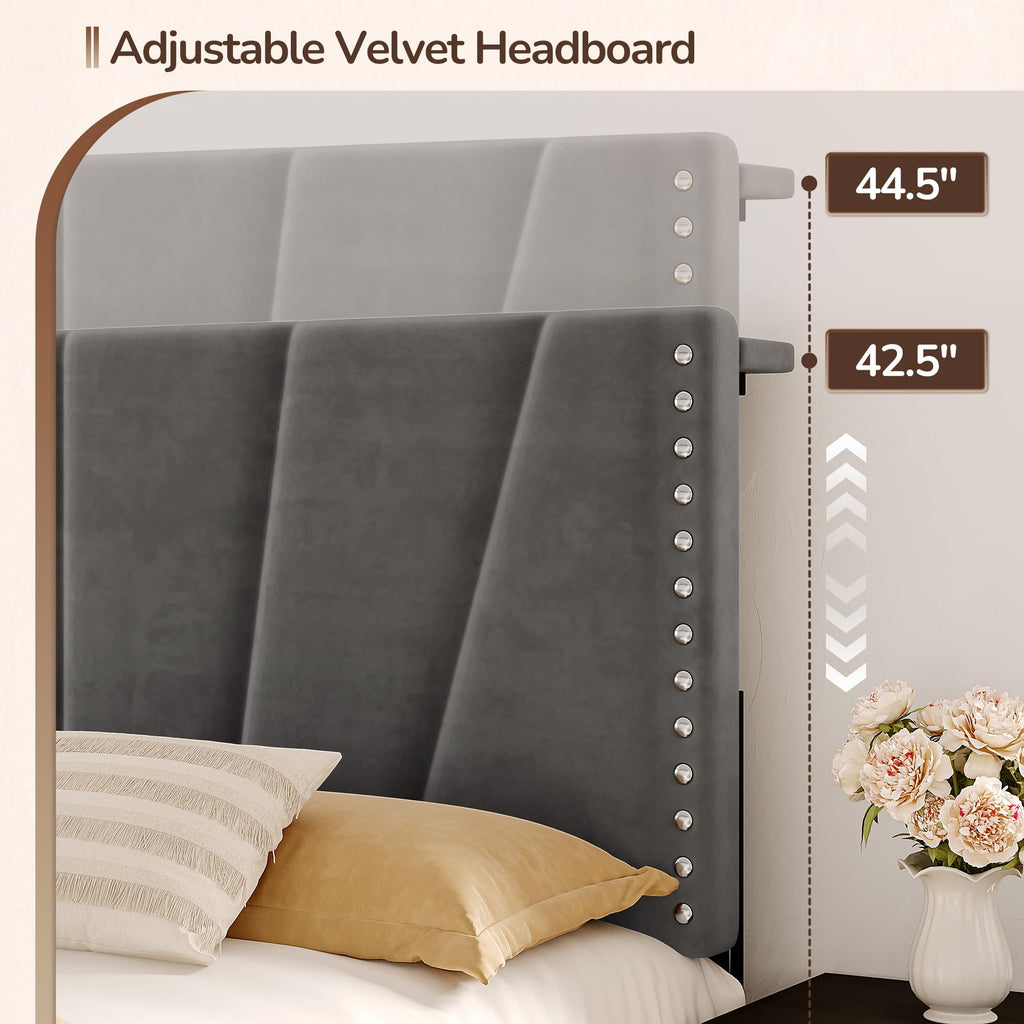Twin Bed Frame with LED Lights & USB X349