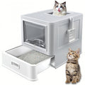 XL Stainless Steel Cat Litter Box with Drawer V6200