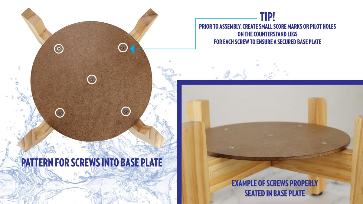 Natural Wood Water Dispenser Counter Stand R5973