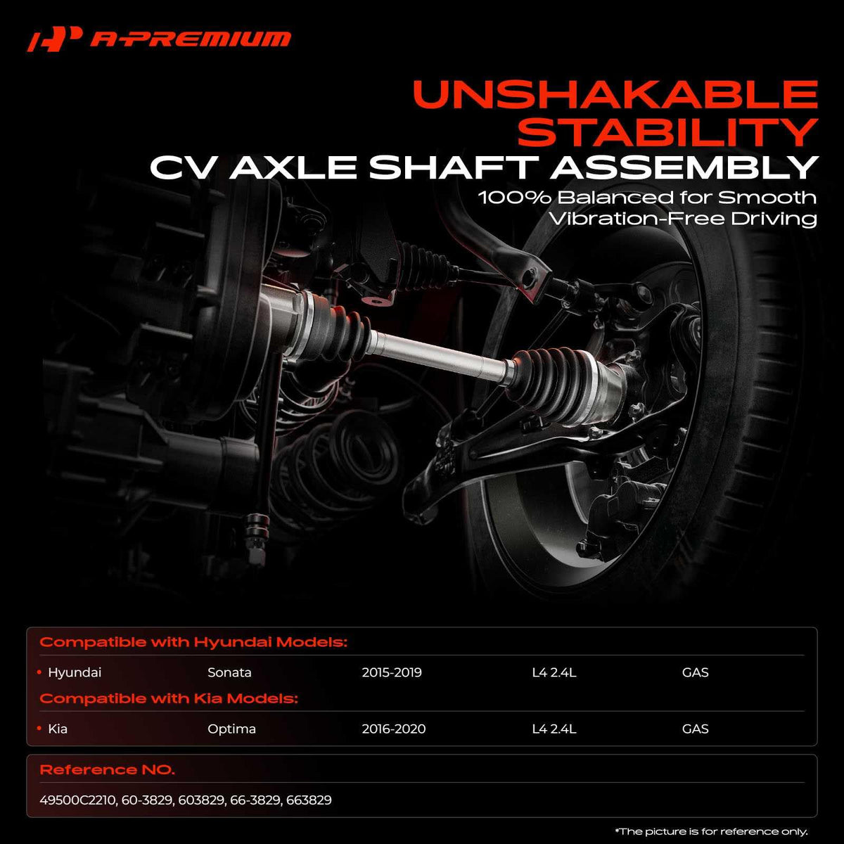 Front Left Driver Side CV Axle Shaft Assembly M118