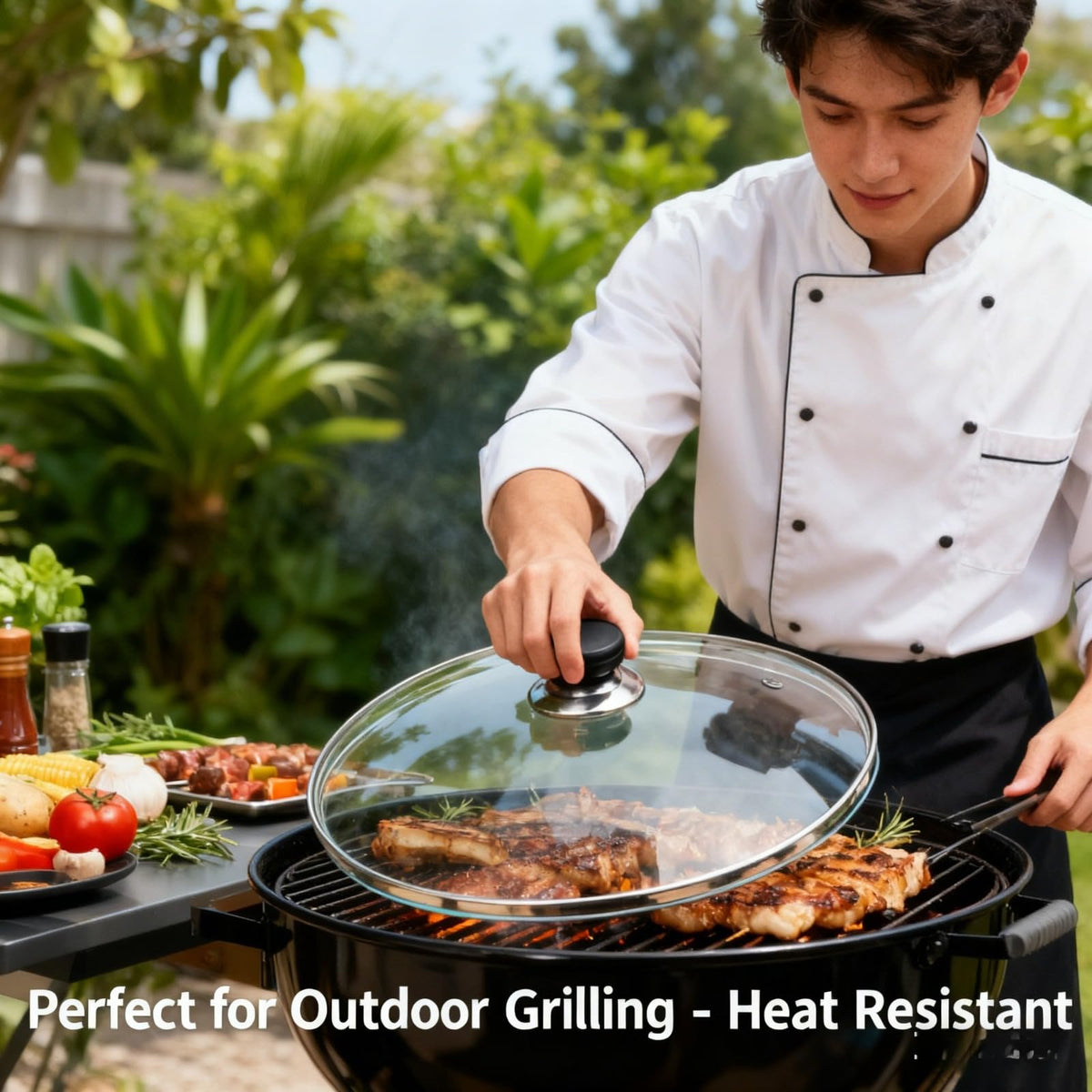 10 Inch Tempered Glass Replacement Pan Lid with Steam Vent J6293
