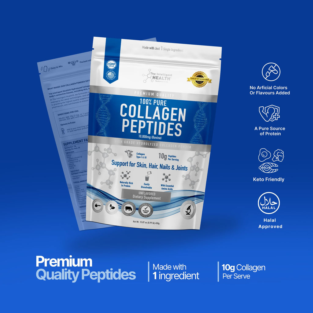 Collagen Peptides Powder, Hydrolyzed Type I & III, 45 Servings W2776