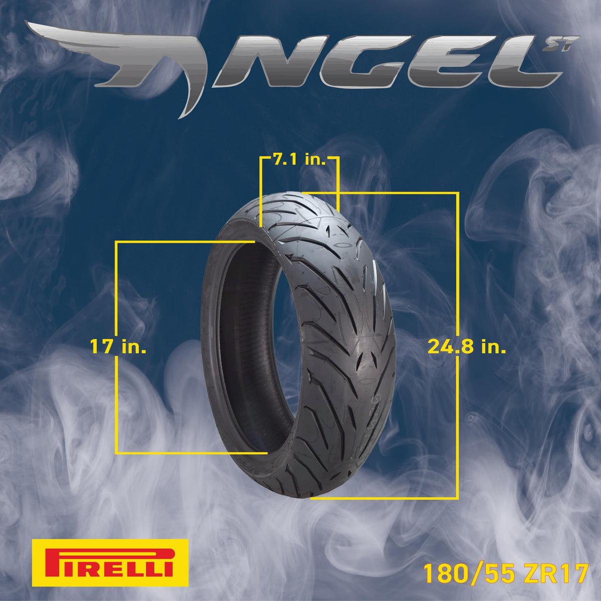 Motorcycle Tire Set 120/70ZR17 58W & 180/55ZR17 73W O259476