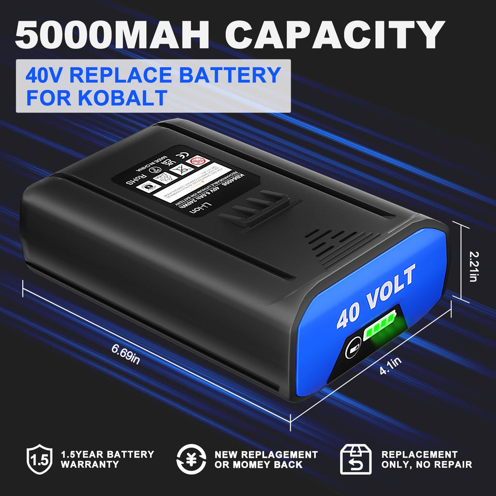 40V 6.0Ah Lithium-ion Replacement Battery S141