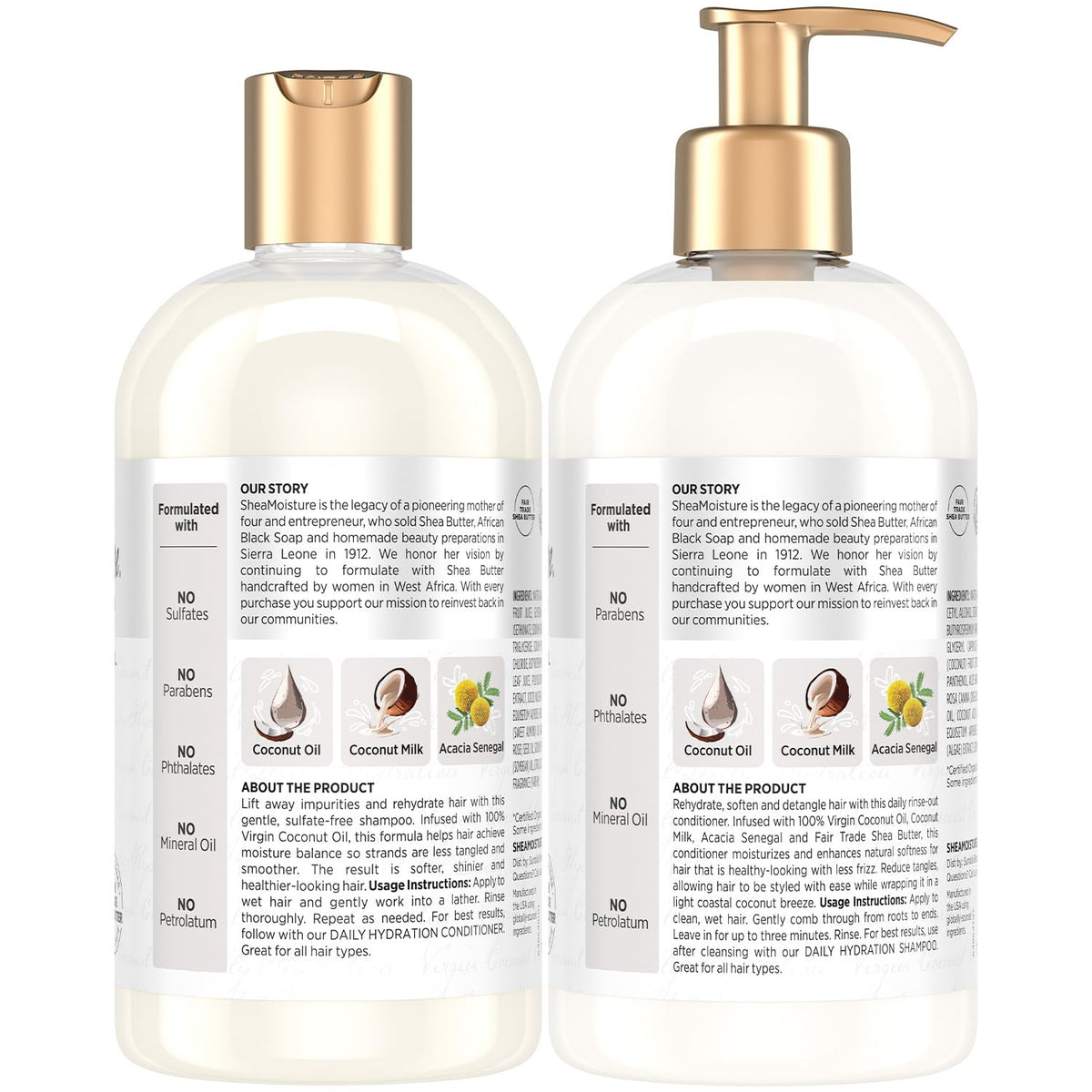 Coconut Shampoo & Conditioner Set 13 Oz G5145