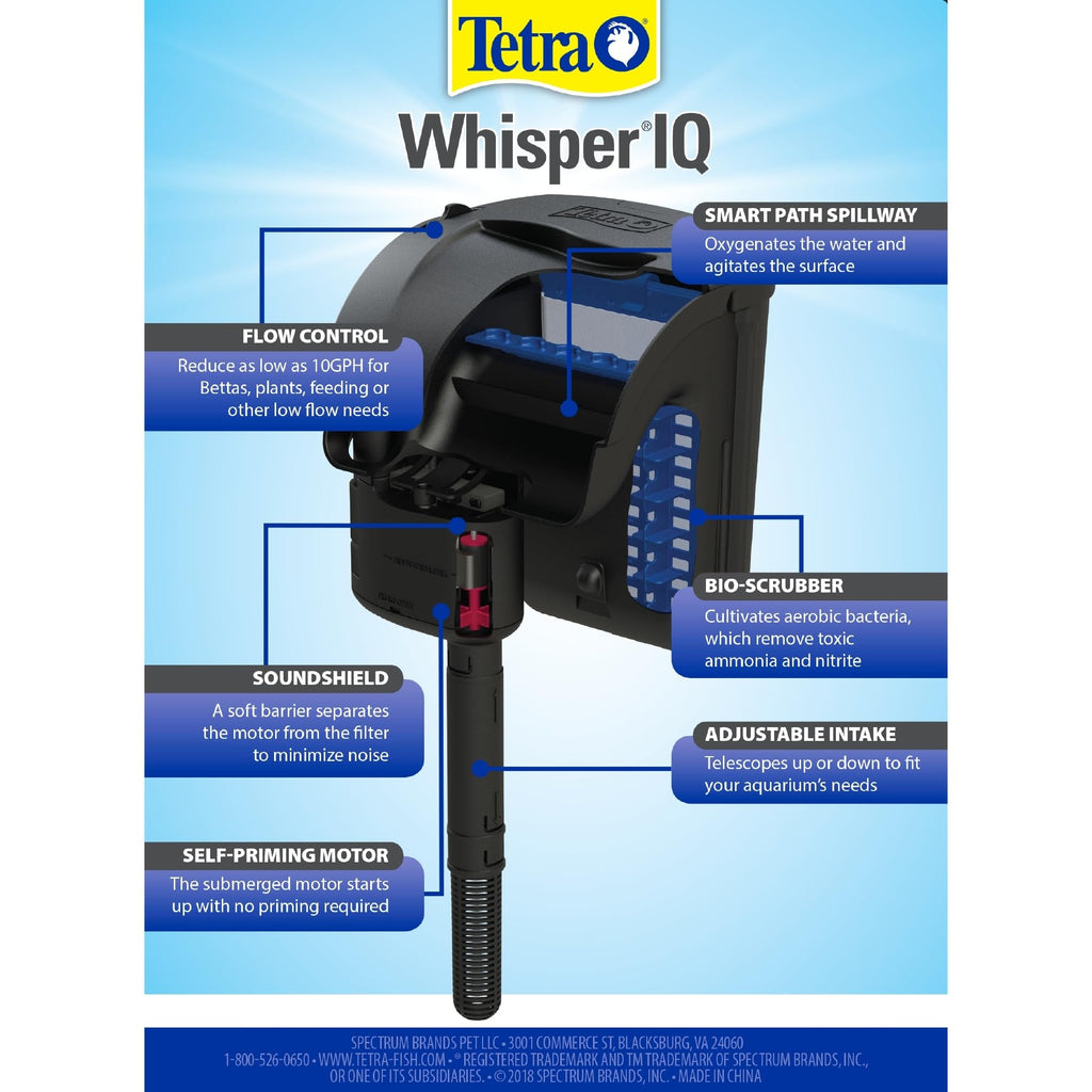 Tetra Whisper IQ Power Filter, 175 GPH, 30 Gallons O372574