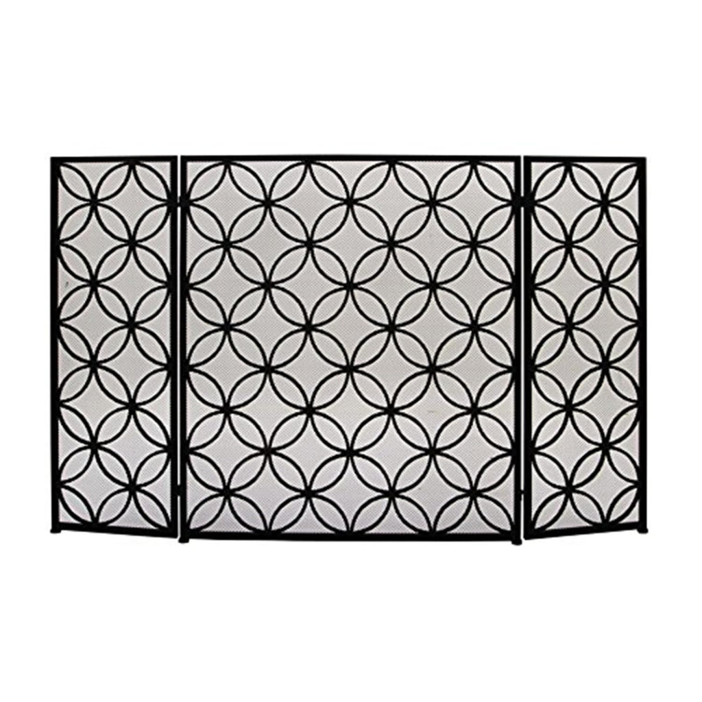 Black Metal Fireplace Screen U26129