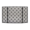 Black Metal Fireplace Screen U26129