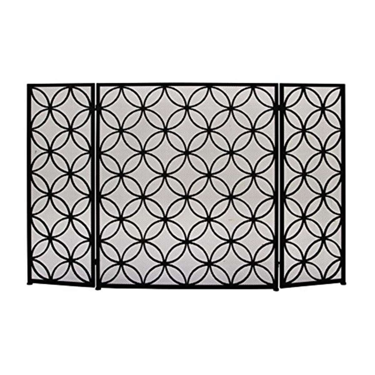 Black Metal Fireplace Screen U26129