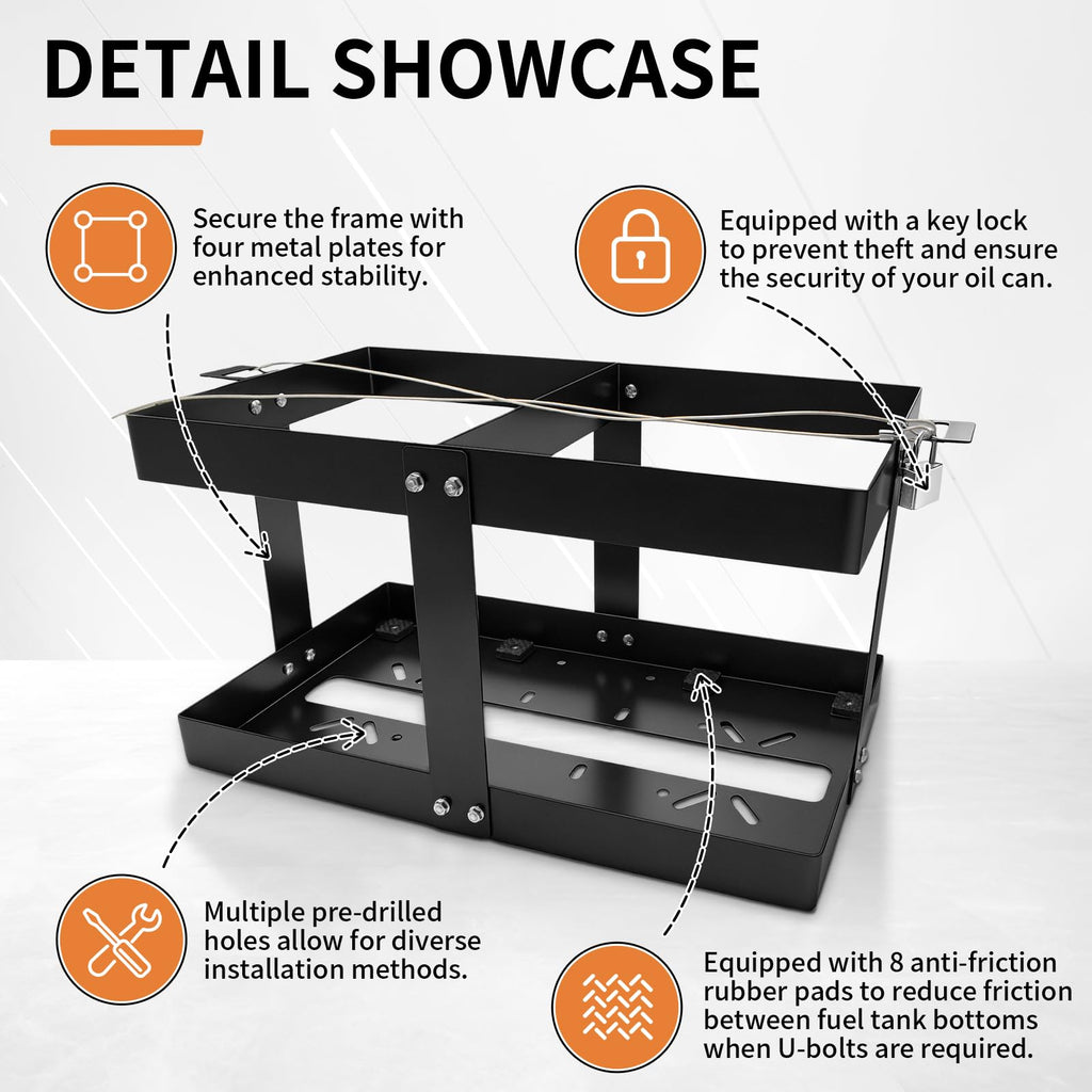 5 Gallon Fuel Jug Holder with Lock S34592