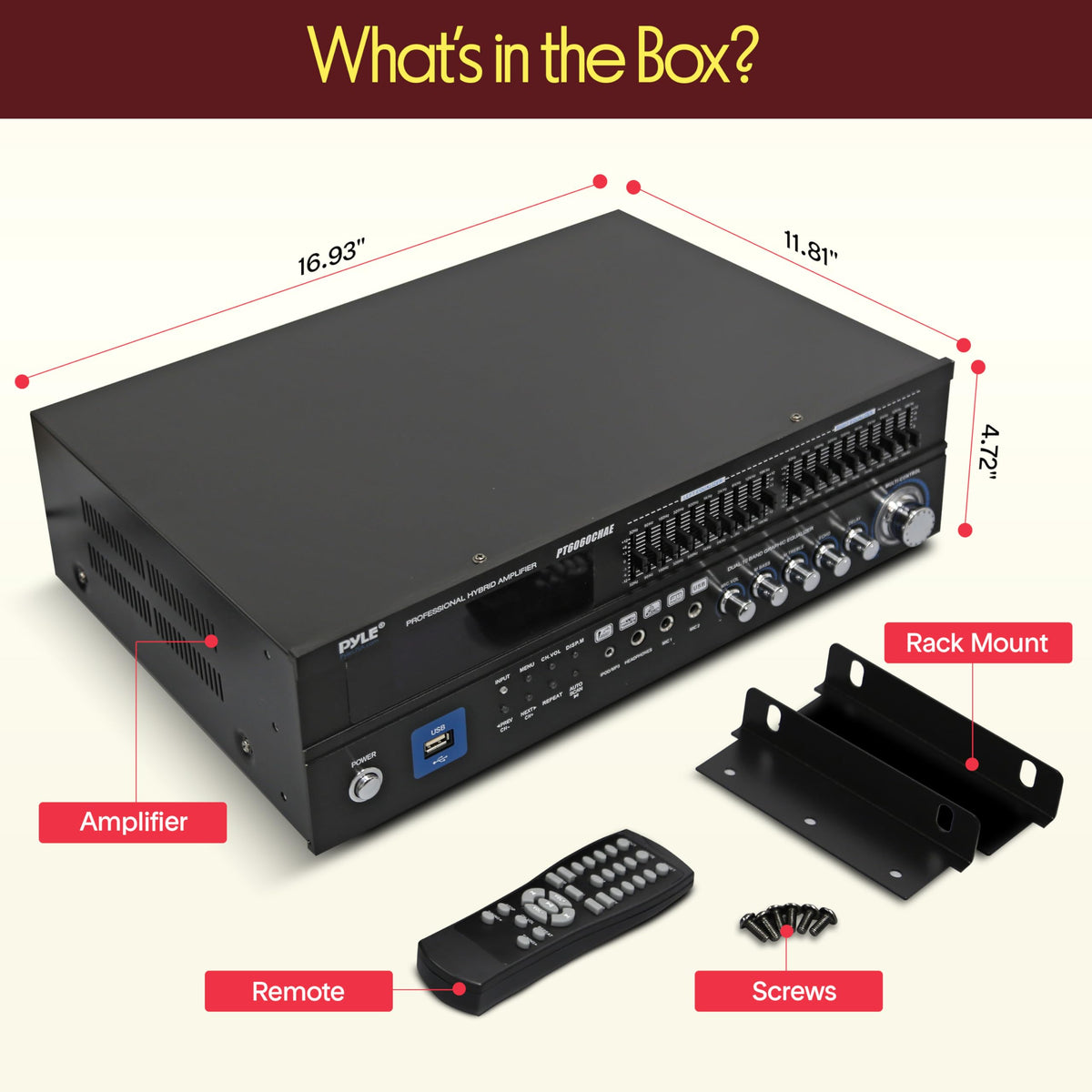 2000W 6-Channel Bluetooth Hybrid Home Amplifier Y213767