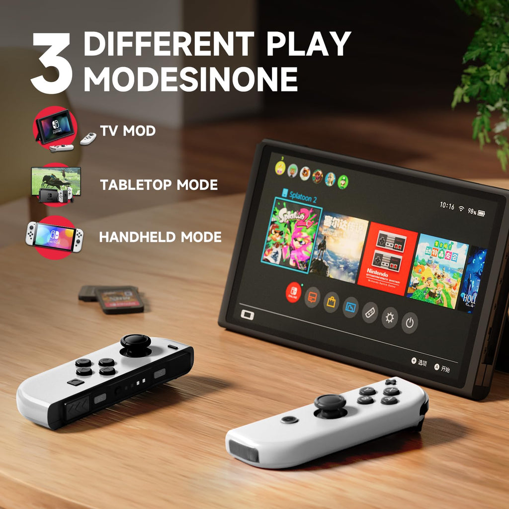Nintendo Switch OLED Model with White Joy-Con and 32GB Micro SD Card E2074