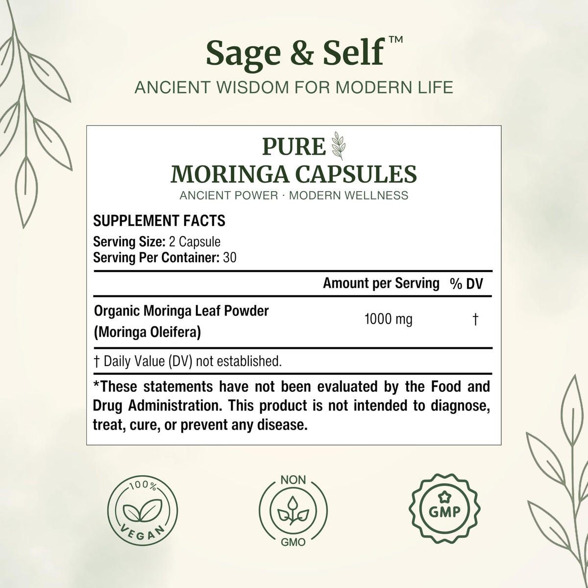 Moringa Capsules 60 Capsules U1998